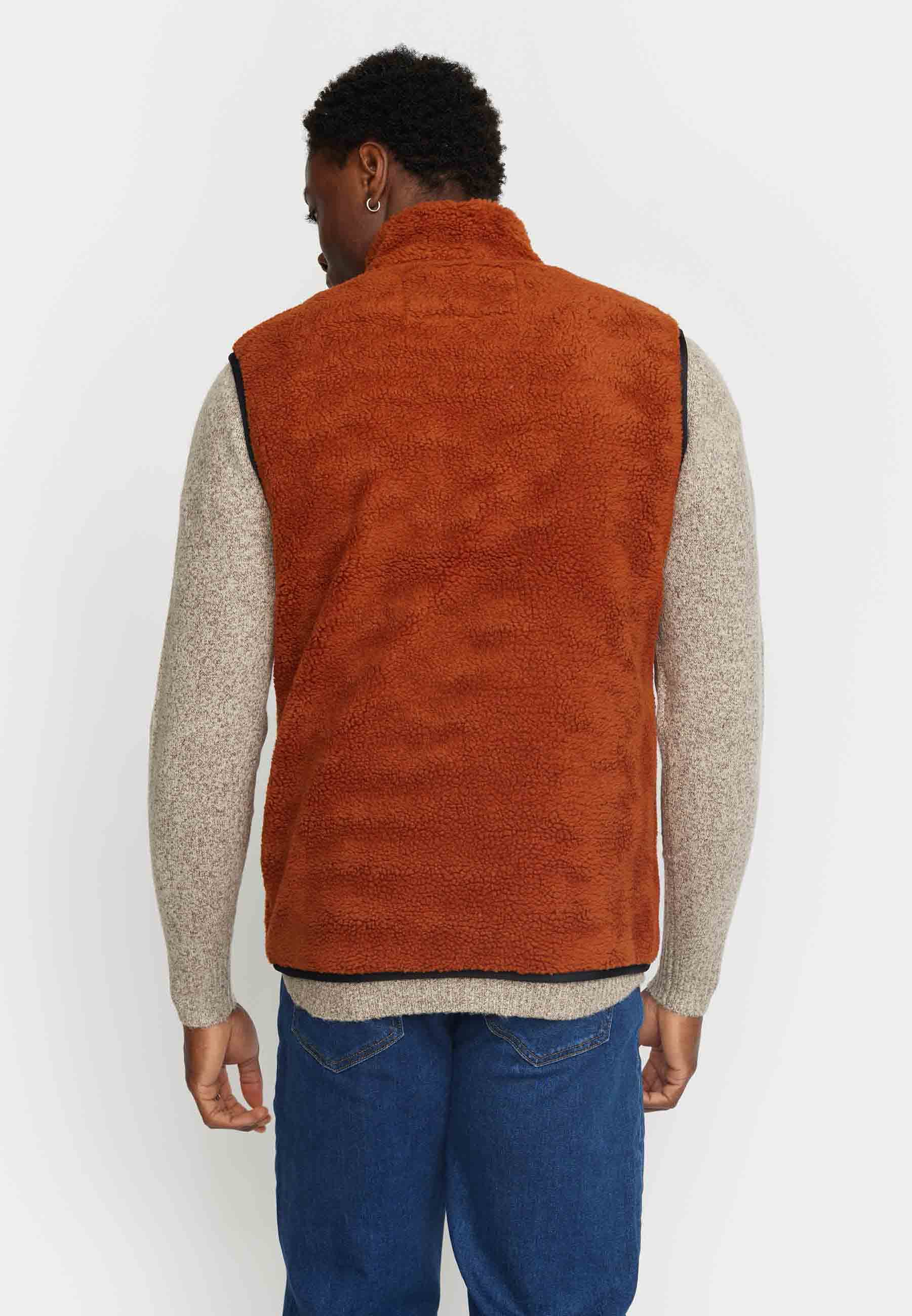 Revolution Pocket Teddy Vest Fleece Orange