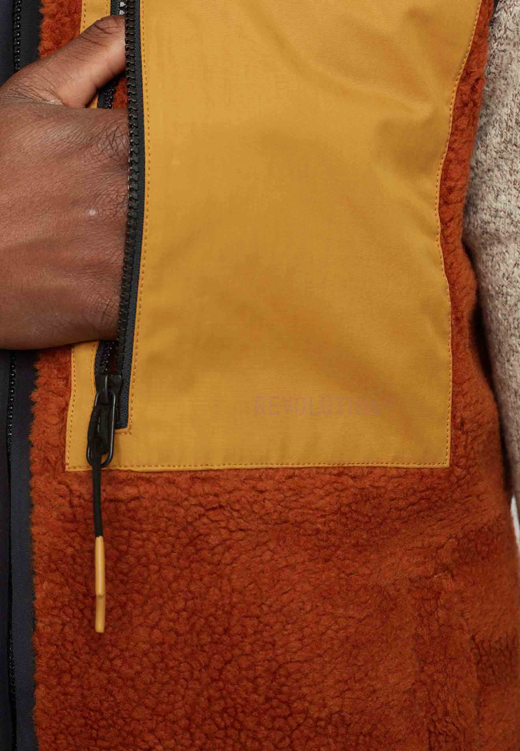 Revolution Pocket Teddy Vest Fleece Orange