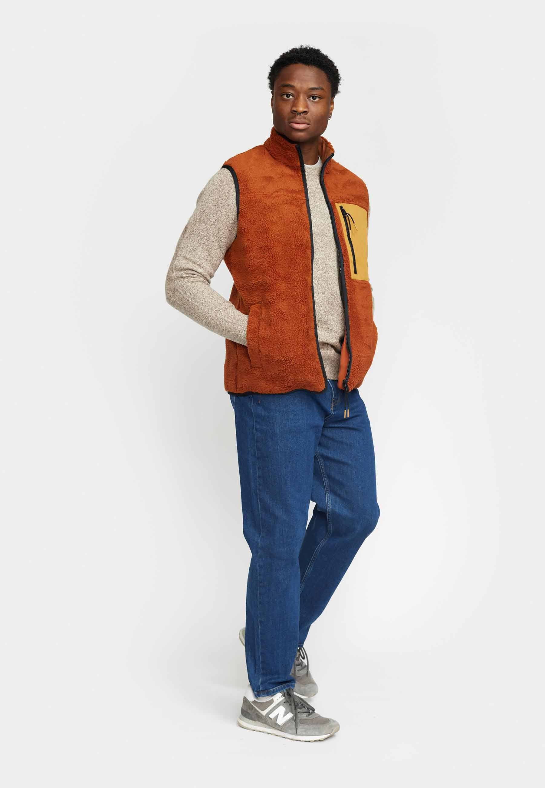 Revolution Pocket Teddy Vest Fleece Orange