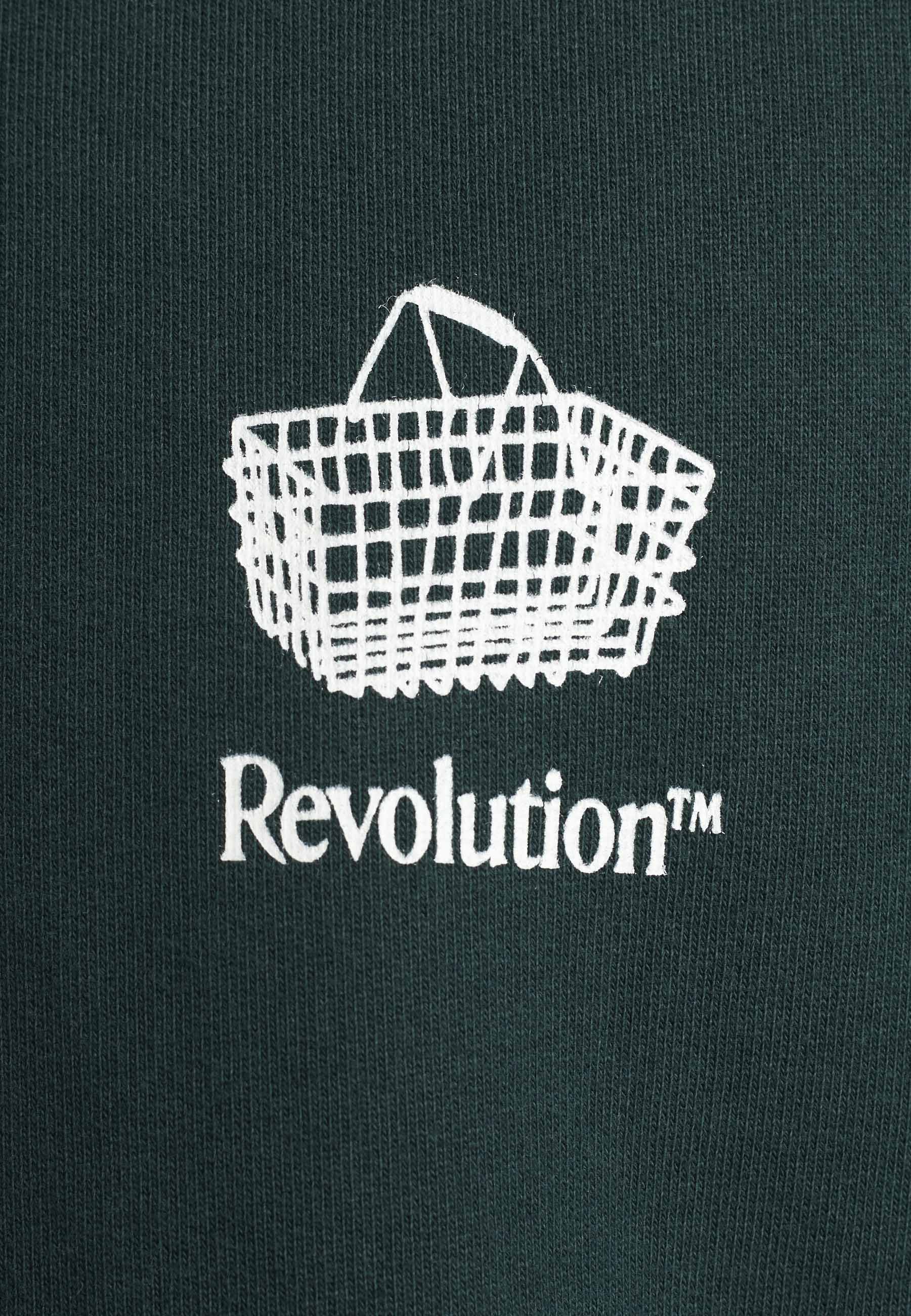 Revolution Printed Crewneck Sweatshirts Darkgreen