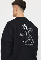 Revolution Printed Crewneck Sweatshirts Black