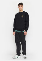 Revolution Printed Crewneck Sweatshirts Black