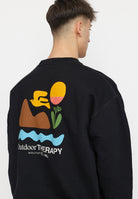 Revolution Printed Crewneck Sweatshirts Black