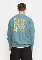 Revolution Printed Crewneck Sweatshirts Blue