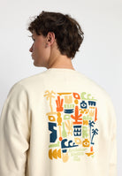 Revolution Printed Crewneck Sweatshirts Offwhite