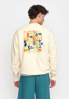 Revolution Printed Crewneck Sweatshirts Offwhite