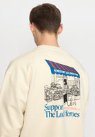 Revolution Printed Crewneck Sweatshirts Offwhite