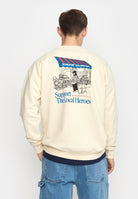 Revolution Printed Crewneck Sweatshirts Offwhite