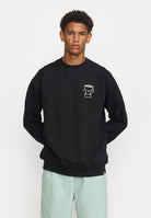 Revolution Printed Crewneck Sweatshirts Black