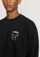 Revolution Printed Crewneck Sweatshirts Black