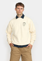 Revolution Printed Crewneck Sweatshirts Offwhite
