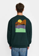 Revolution Printed Crewneck Sweatshirts Darkgreen