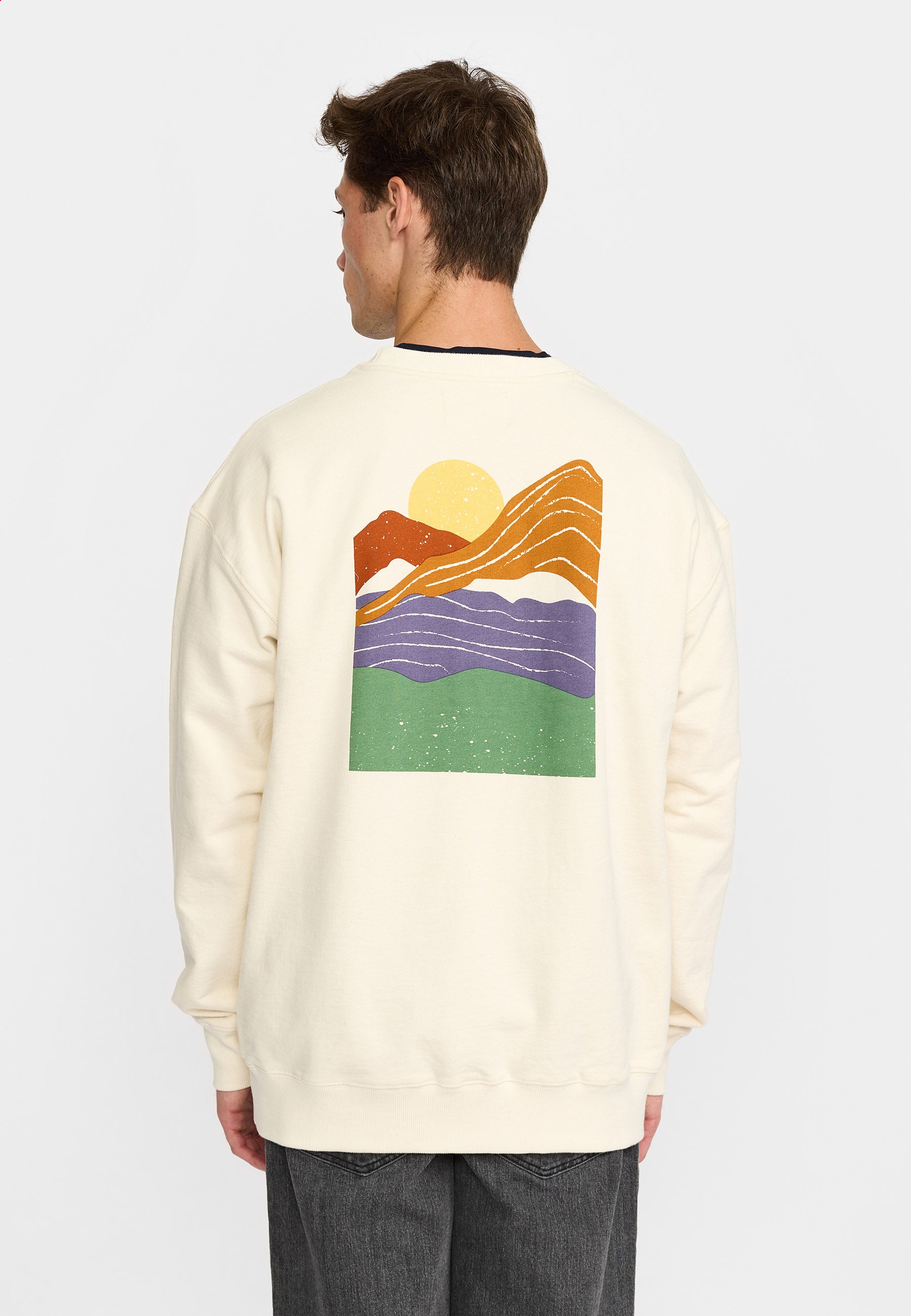 Revolution Printed Crewneck Sweatshirts Offwhite