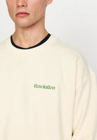 Revolution Printed Crewneck Sweatshirts Offwhite
