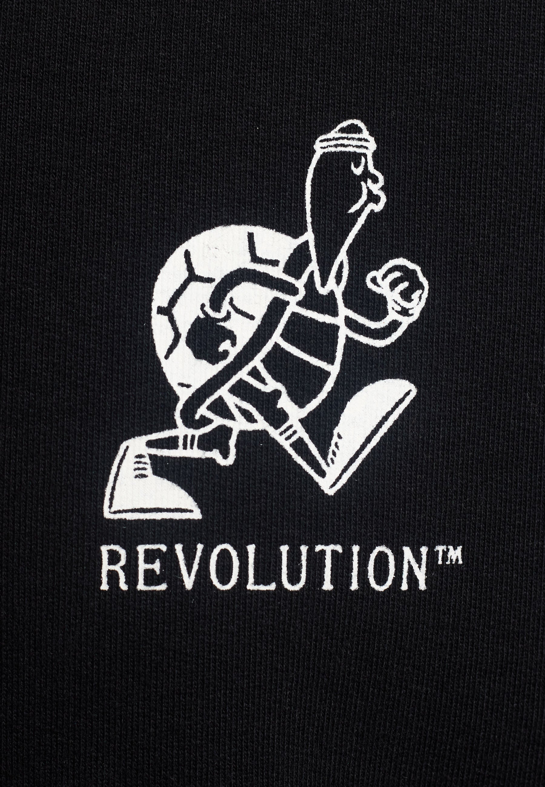 Revolution Printed Crewneck Sweatshirts Black