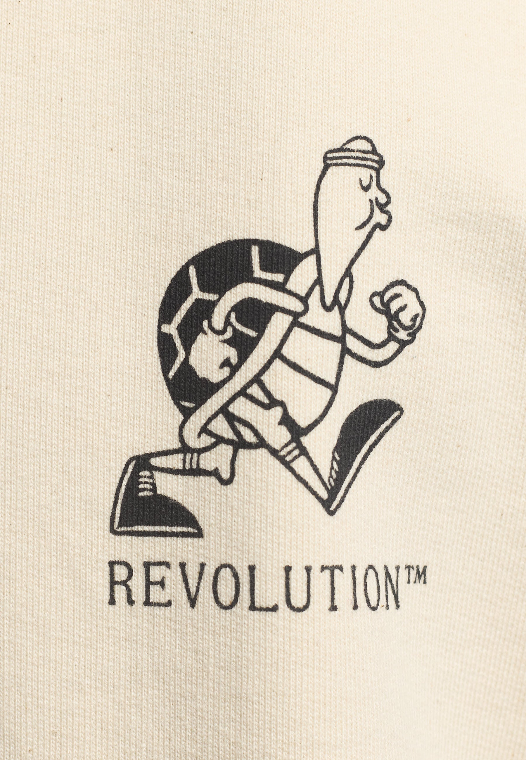 Revolution Printed Crewneck Sweatshirts Offwhite