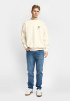 Revolution Printed Crewneck Sweatshirts Offwhite