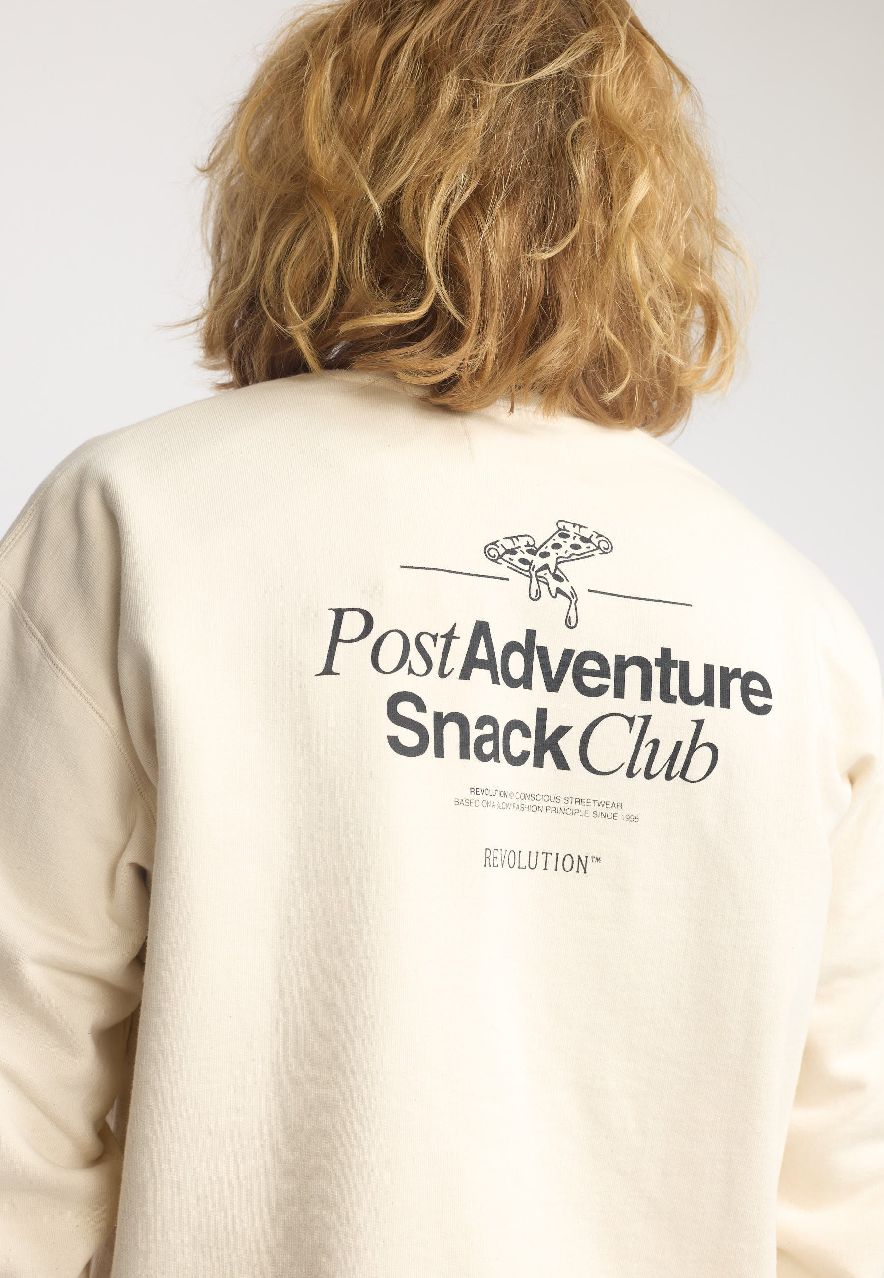 Revolution Printed Crewneck Sweatshirts Offwhite