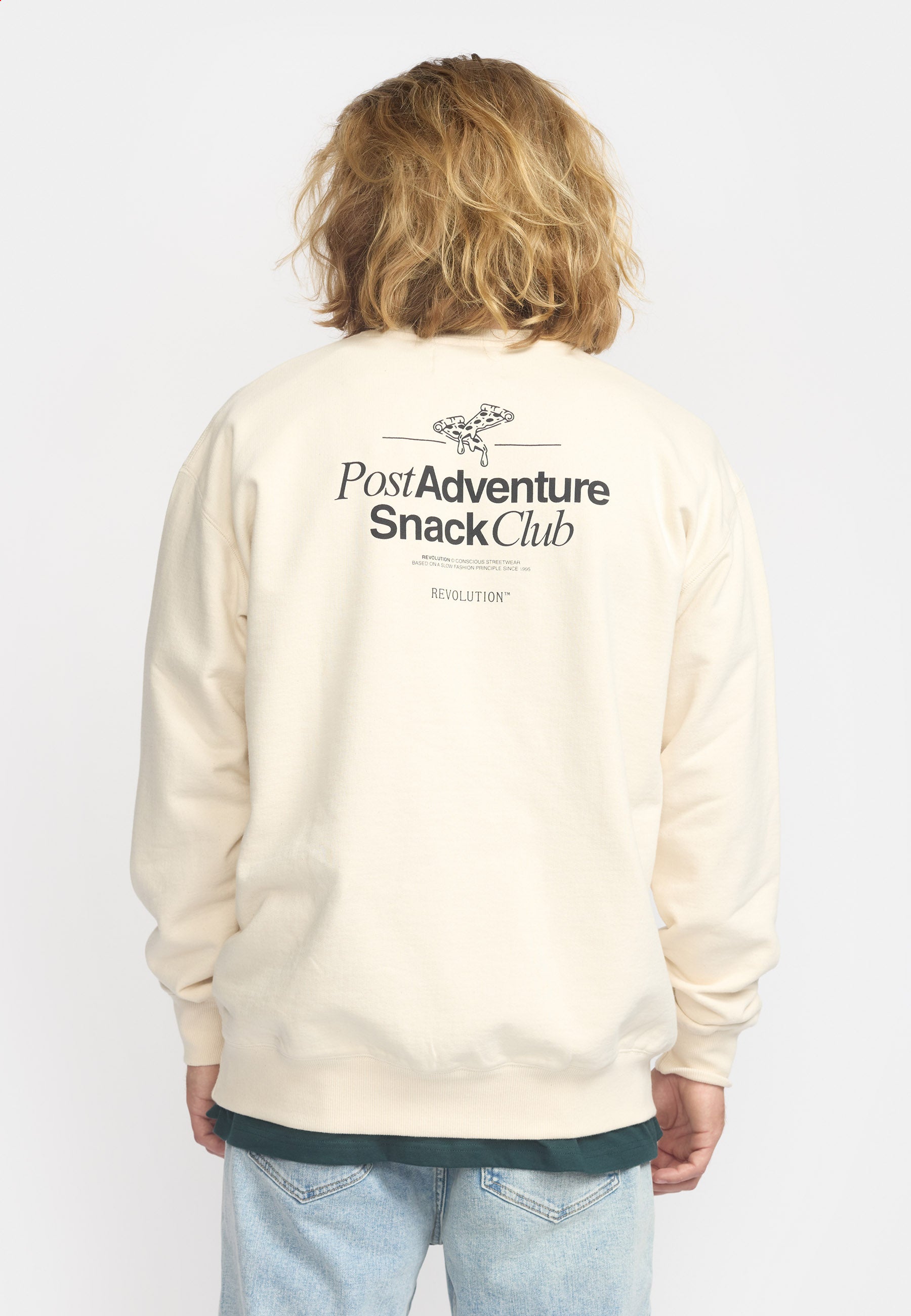 Revolution Printed Crewneck Sweatshirts Offwhite