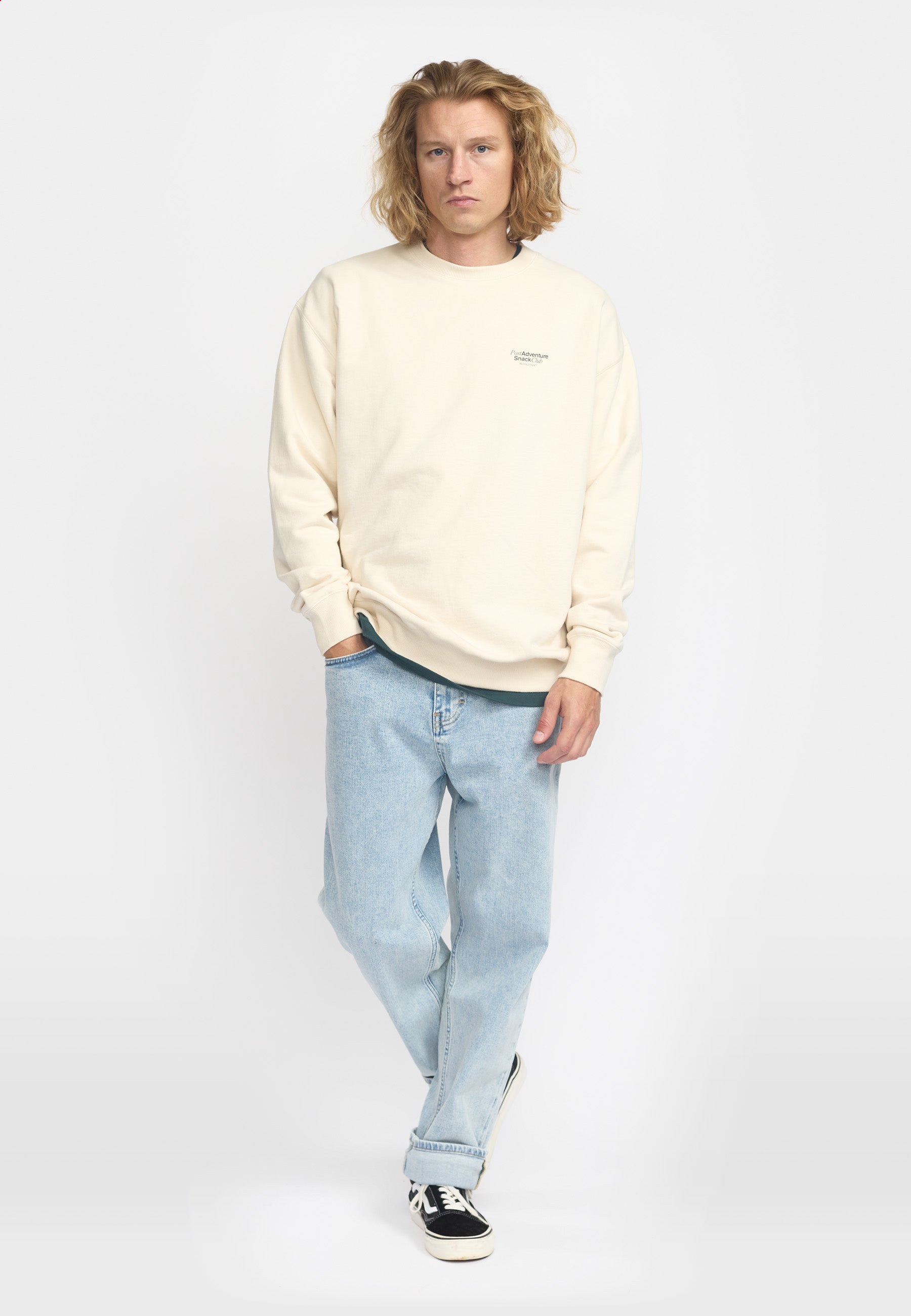 Revolution Printed Crewneck Sweatshirts Offwhite