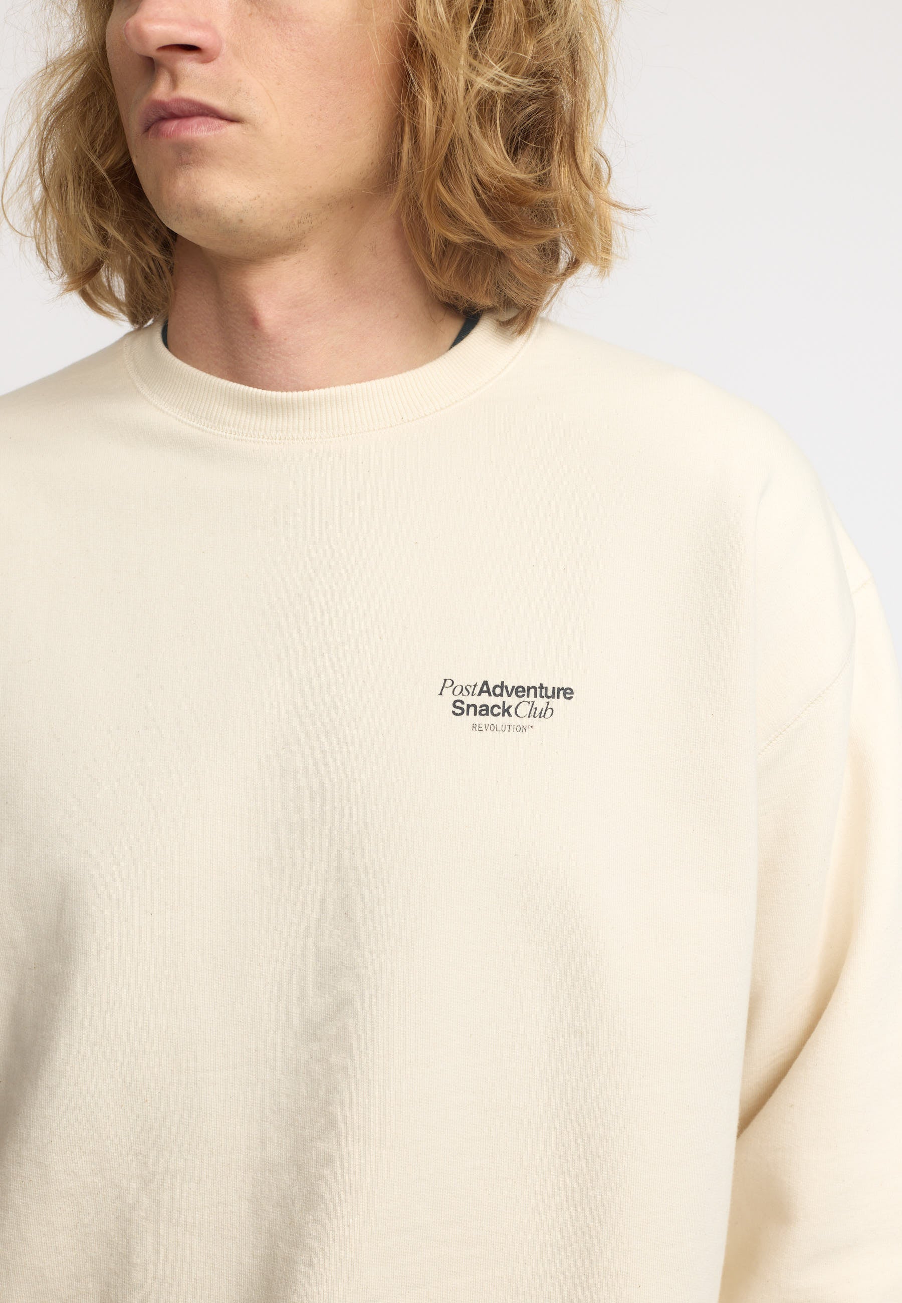 Revolution Printed Crewneck Sweatshirts Offwhite
