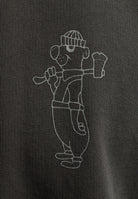 Revolution Printed Crewneck Sweatshirts Black