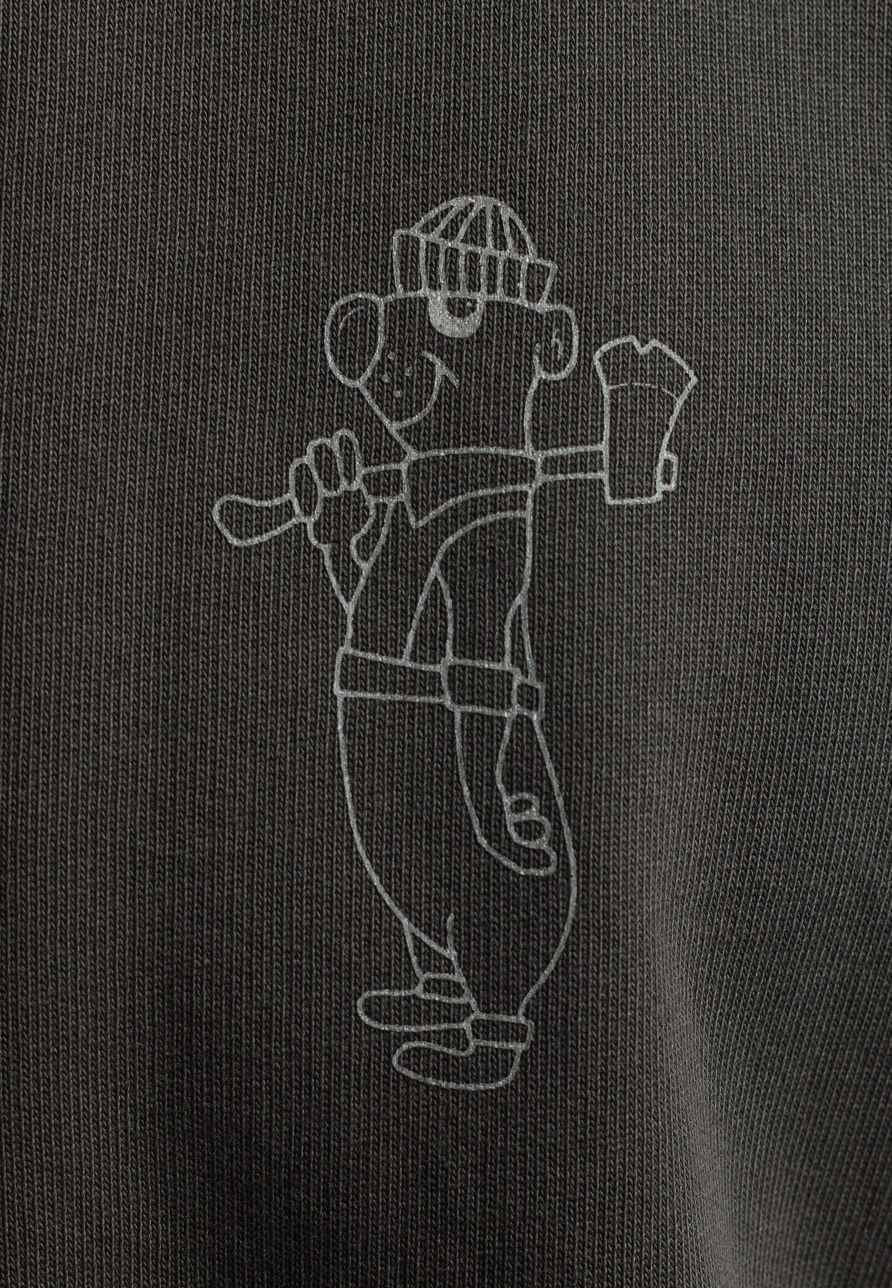 Revolution Printed Crewneck Sweatshirts Black