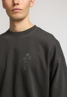 Revolution Printed Crewneck Sweatshirts Black