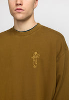Revolution Printed Crewneck Sweatshirts Dustbrown
