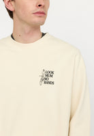 Revolution Printed Crewneck Sweatshirts Offwhite