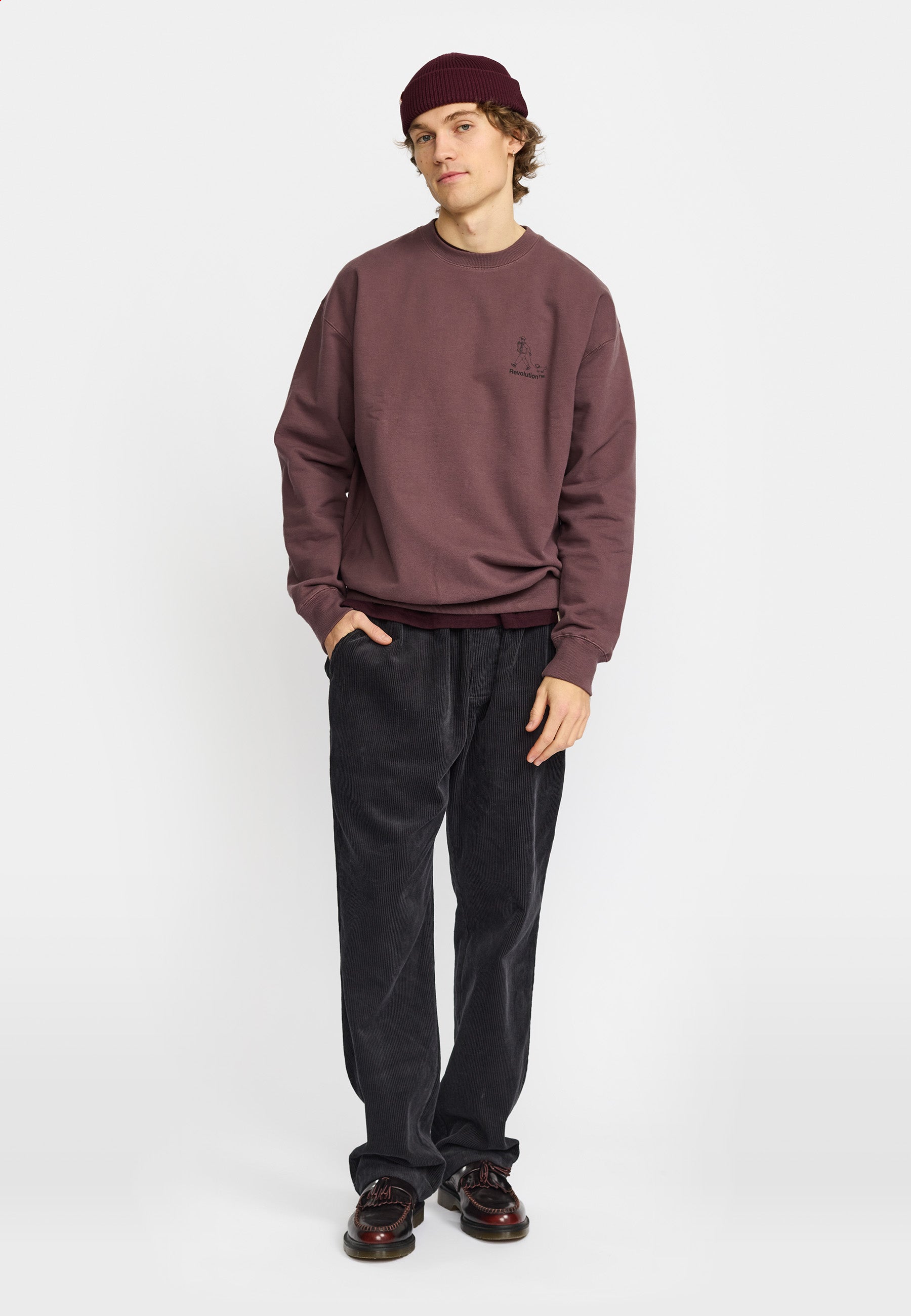 Revolution Printed Crewneck Sweatshirts Dustpurple