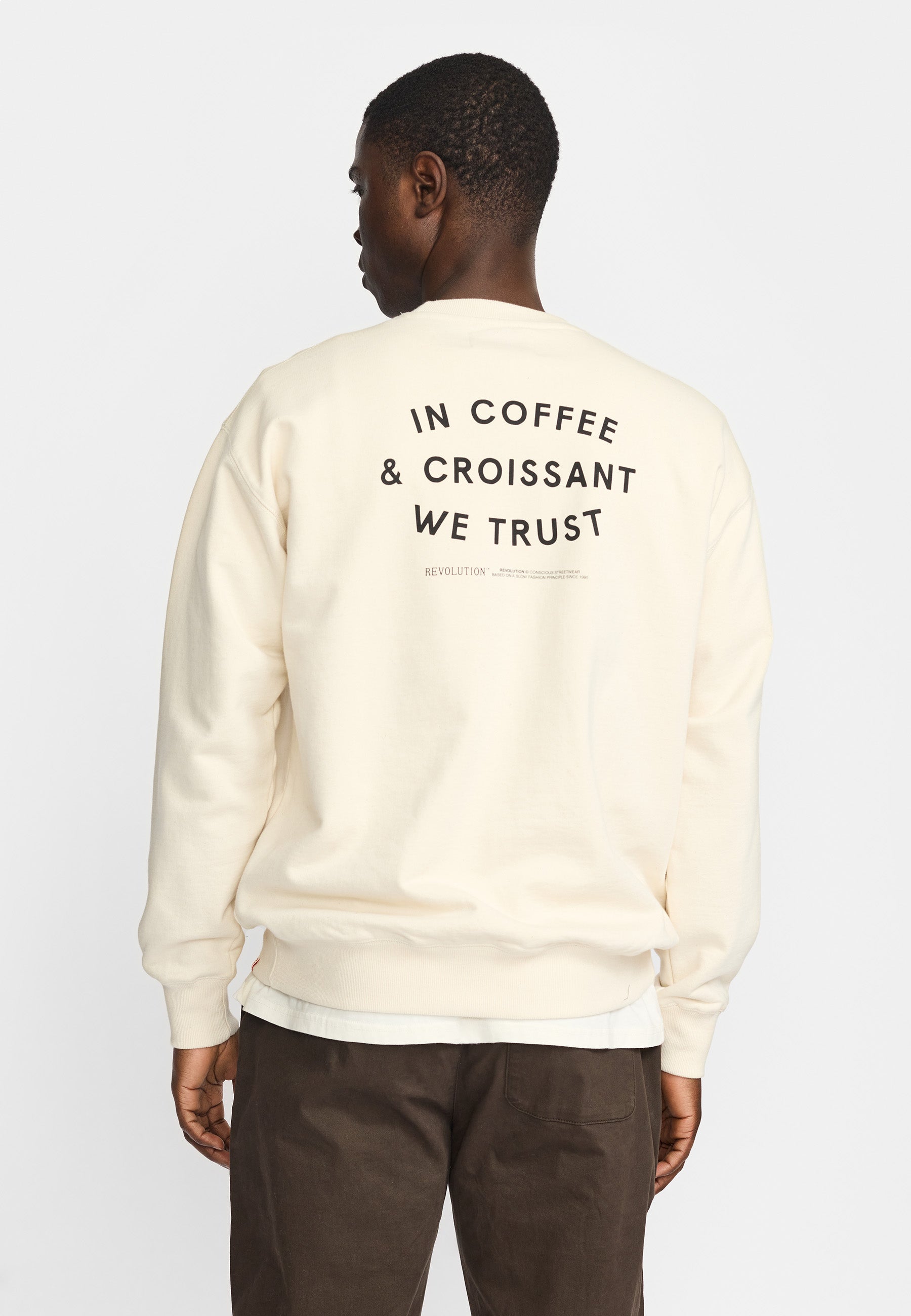 Revolution Printed Crewneck Sweatshirts Offwhite