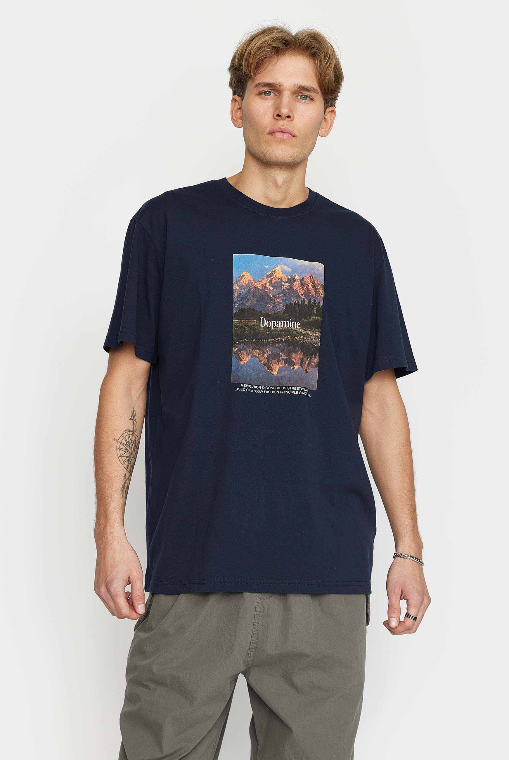 Revolution Printed T-shirt T-Shirts Navy