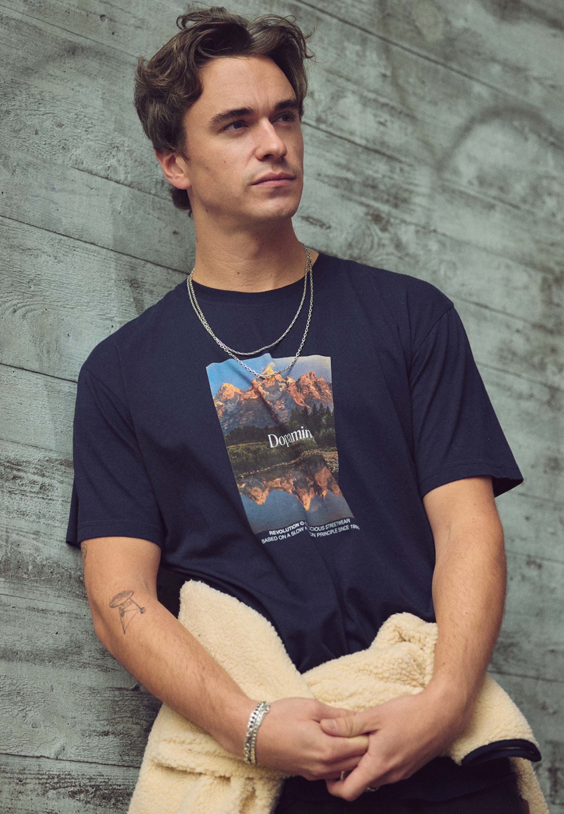 Revolution Printed T-shirt T-Shirts Navy