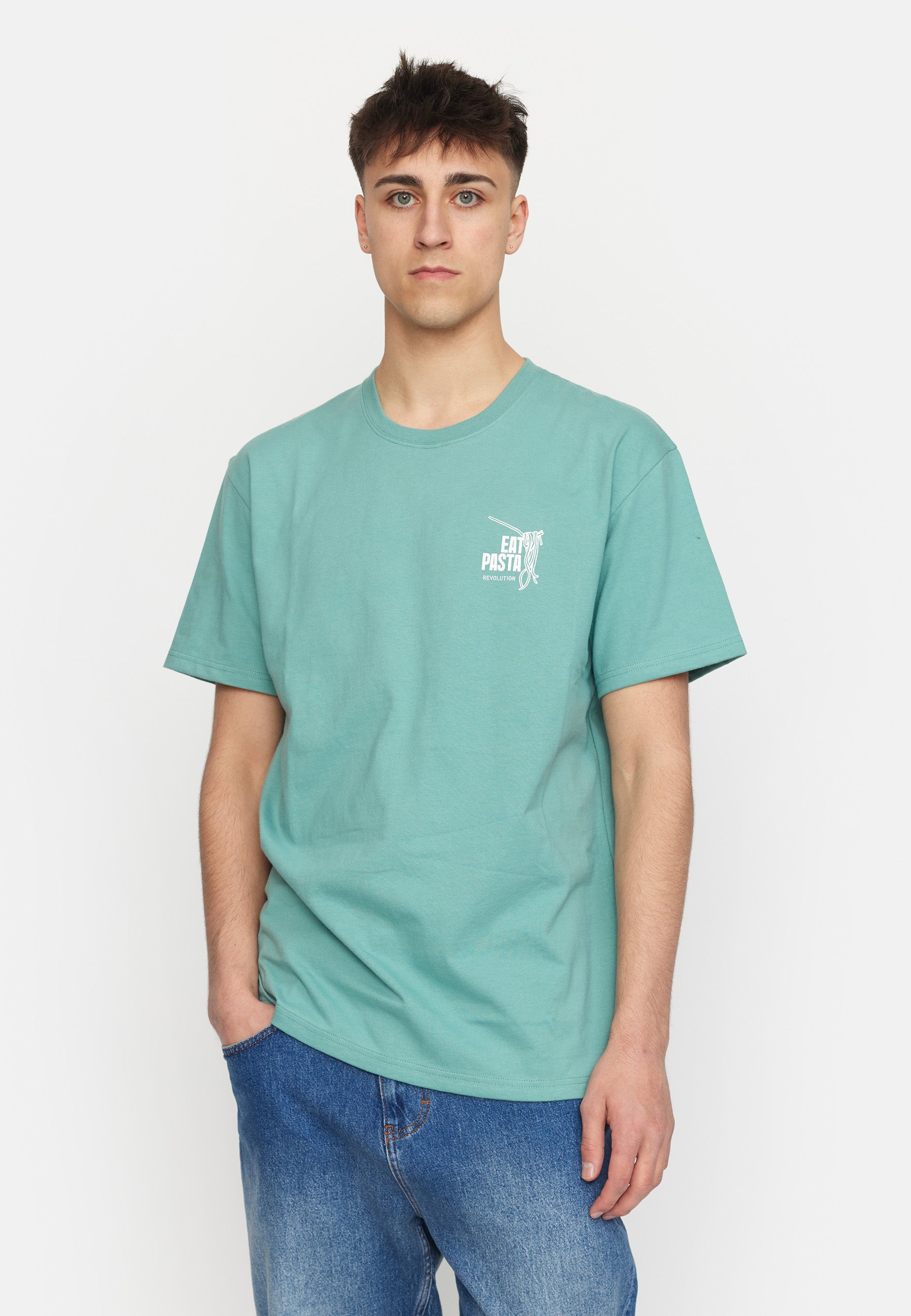 Revolution Printed T-shirt T-Shirts Dustgreen