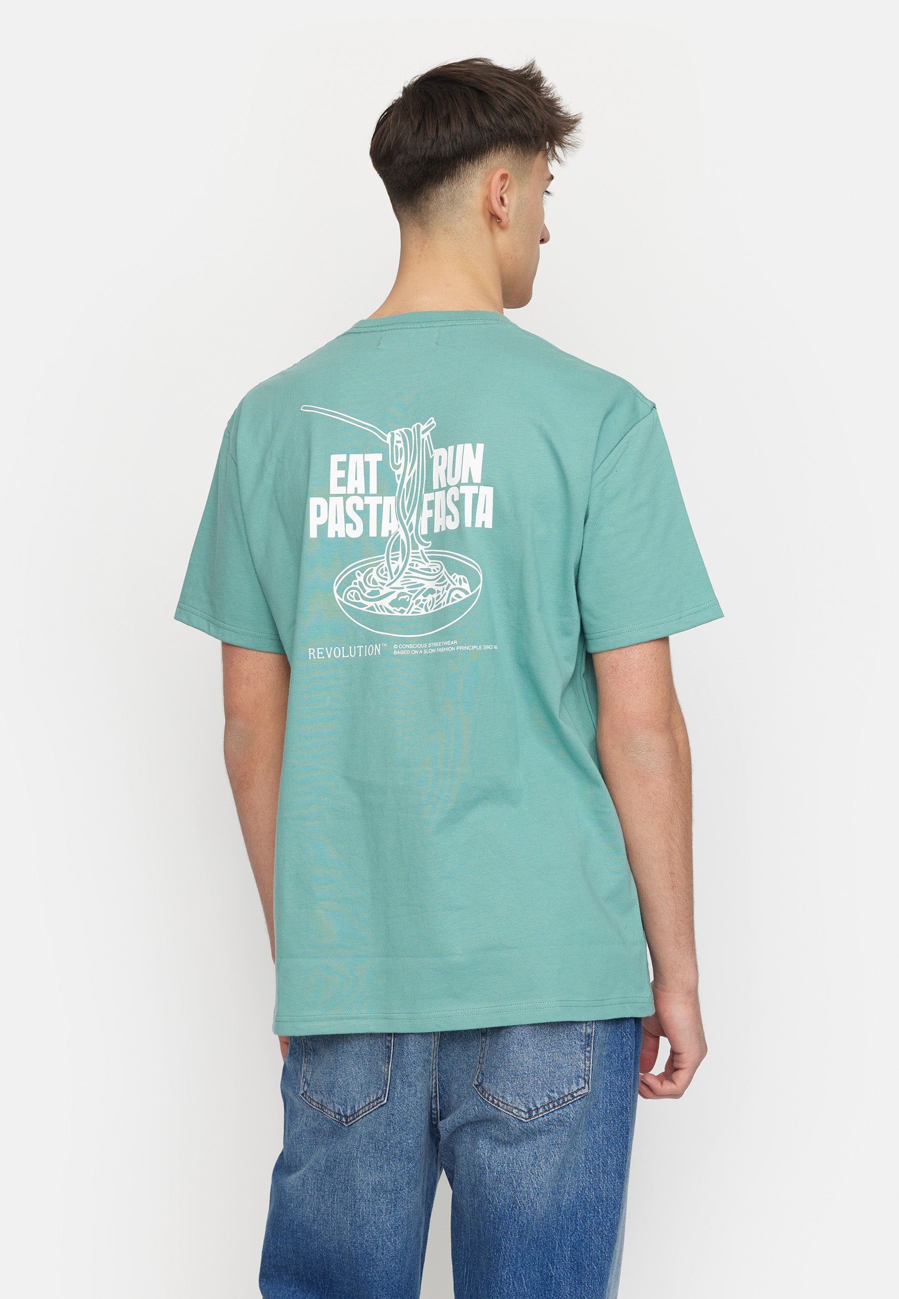 Revolution Printed T-shirt T-Shirts Dustgreen