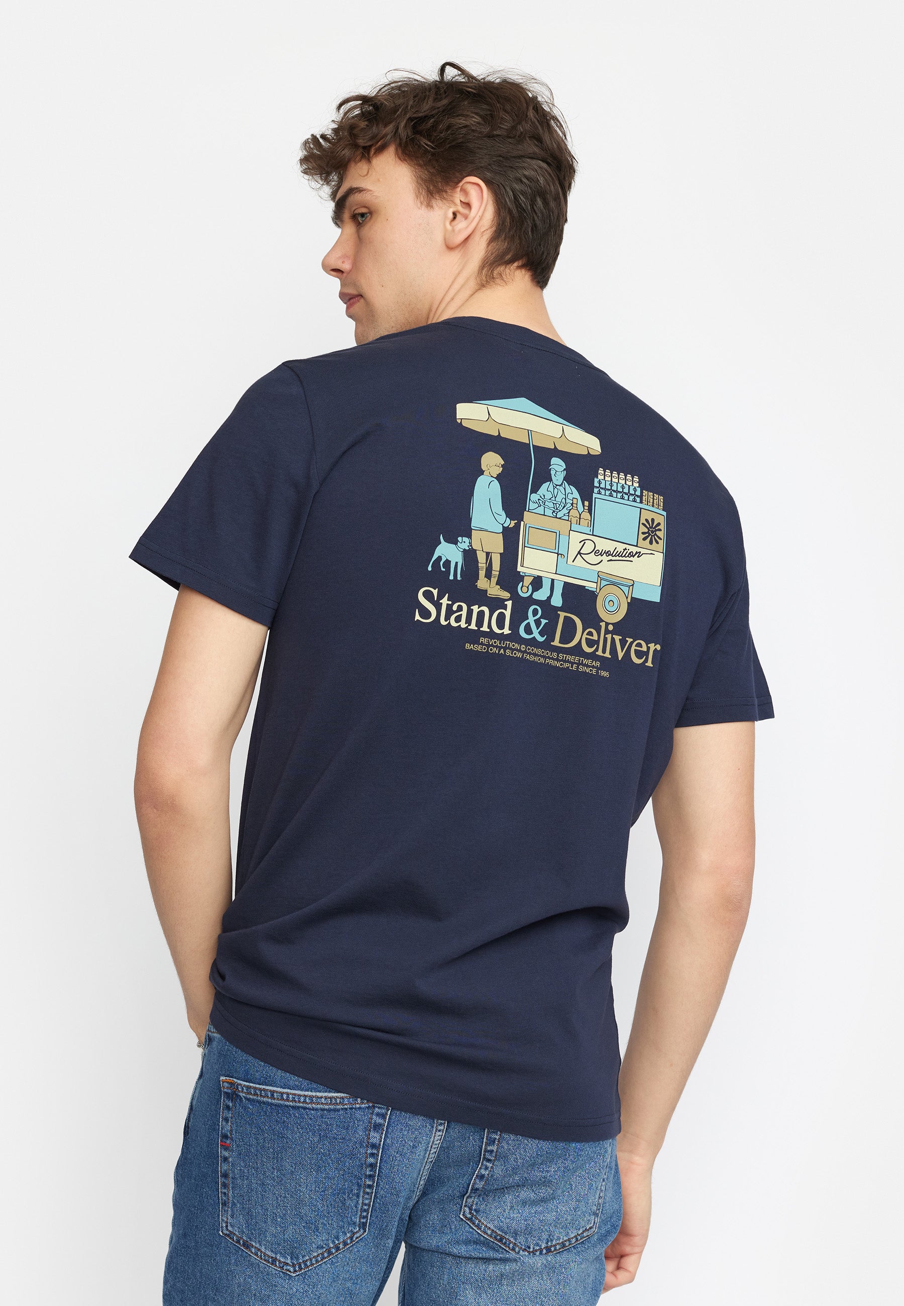 Revolution Printed T-shirt T-Shirts Navy