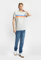 Revolution Printed T-shirt T-Shirts Grey-melange