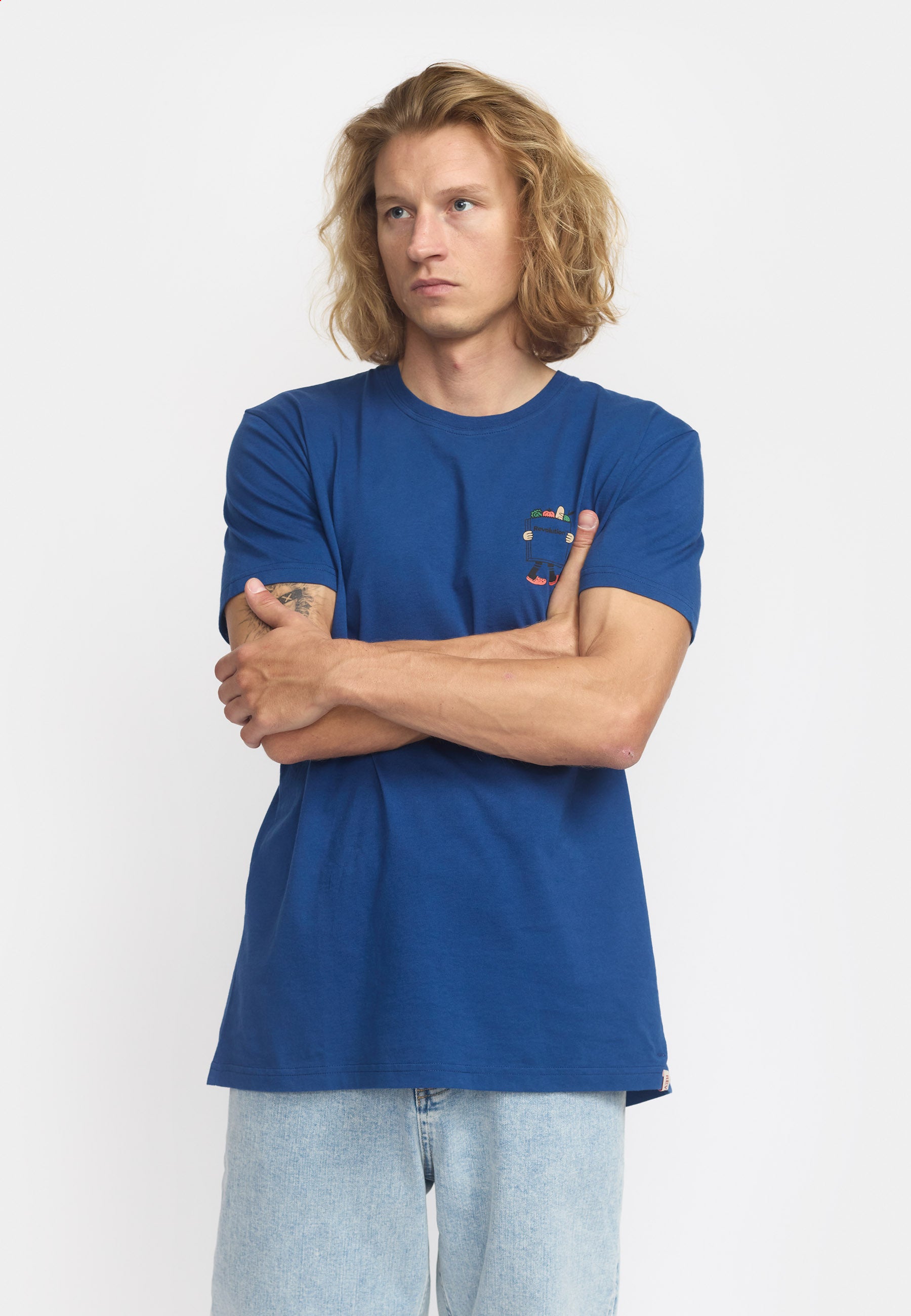 Revolution Printed T-shirt T-Shirts Blue