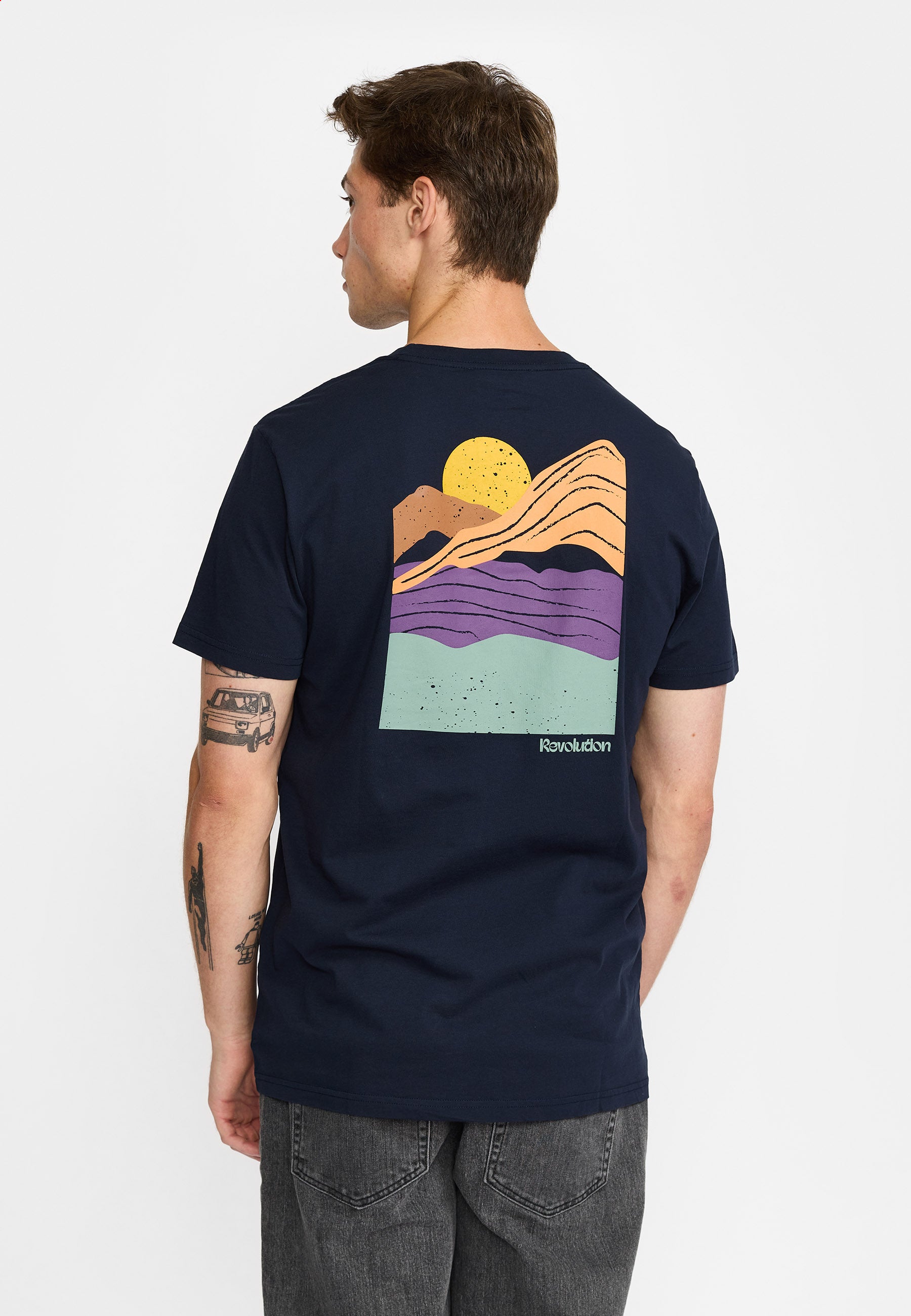 Revolution Printed T-shirt T-Shirts Navy