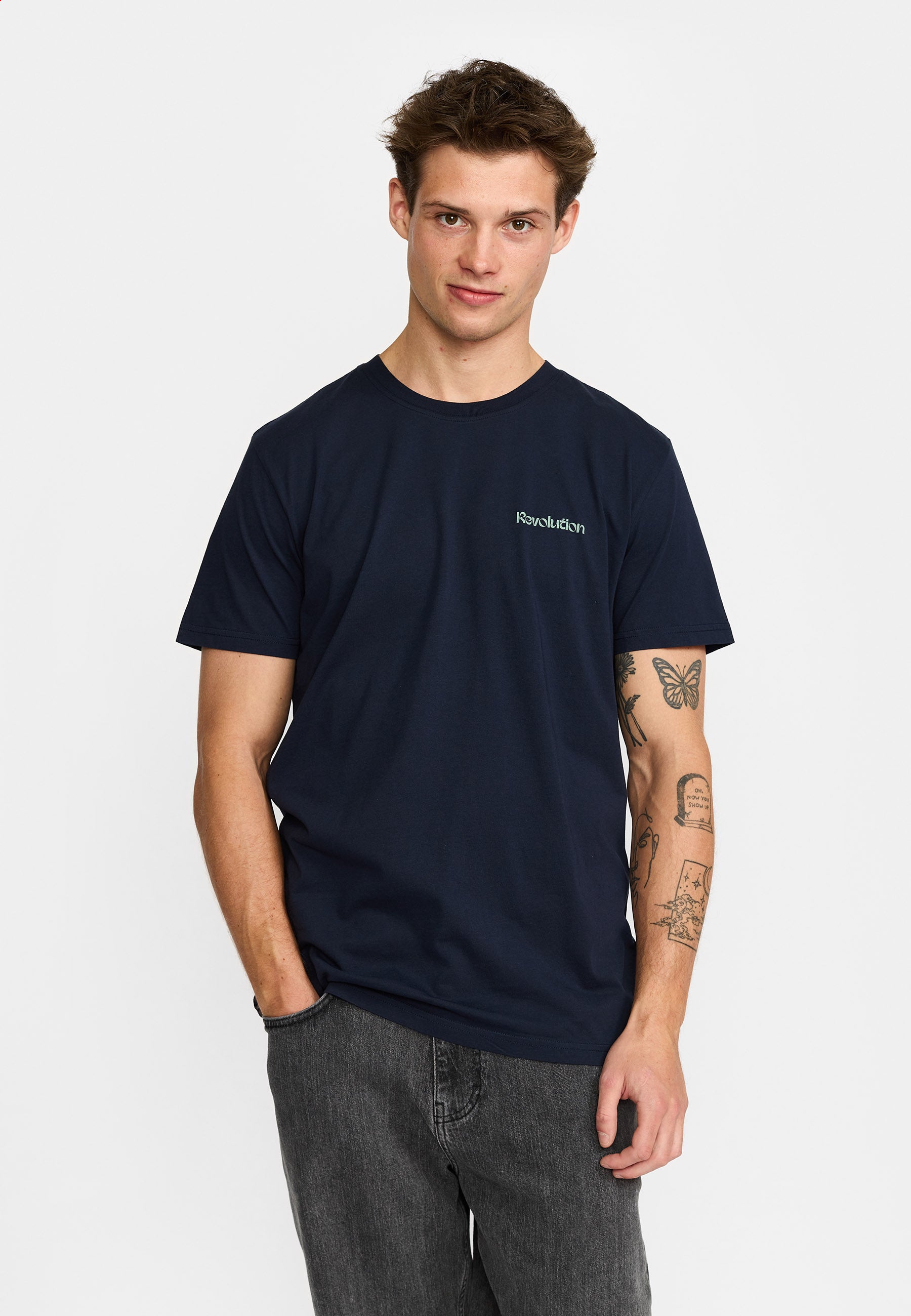 Revolution Printed T-shirt T-Shirts Navy