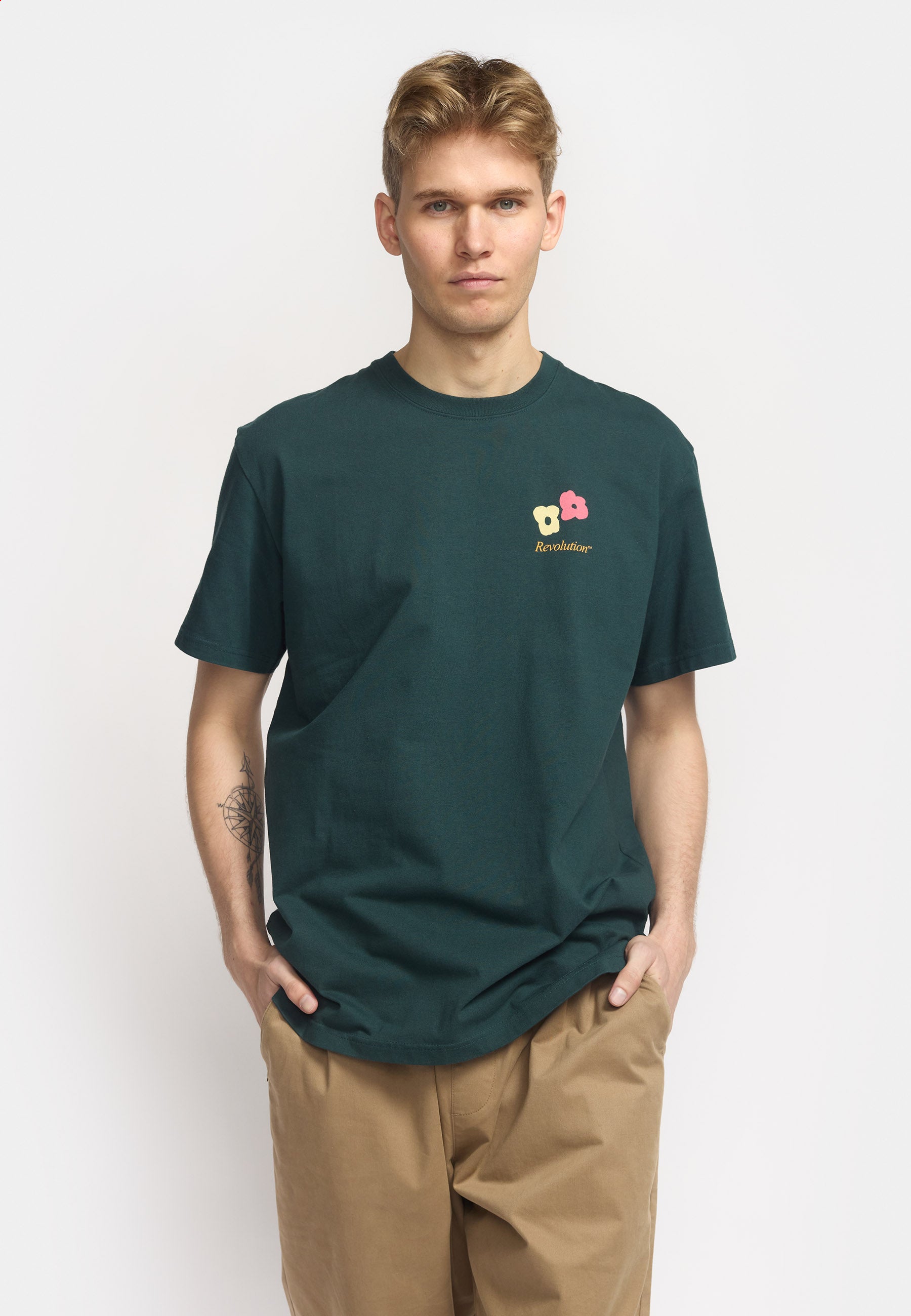Revolution Printed T-shirt T-Shirts Darkgreen
