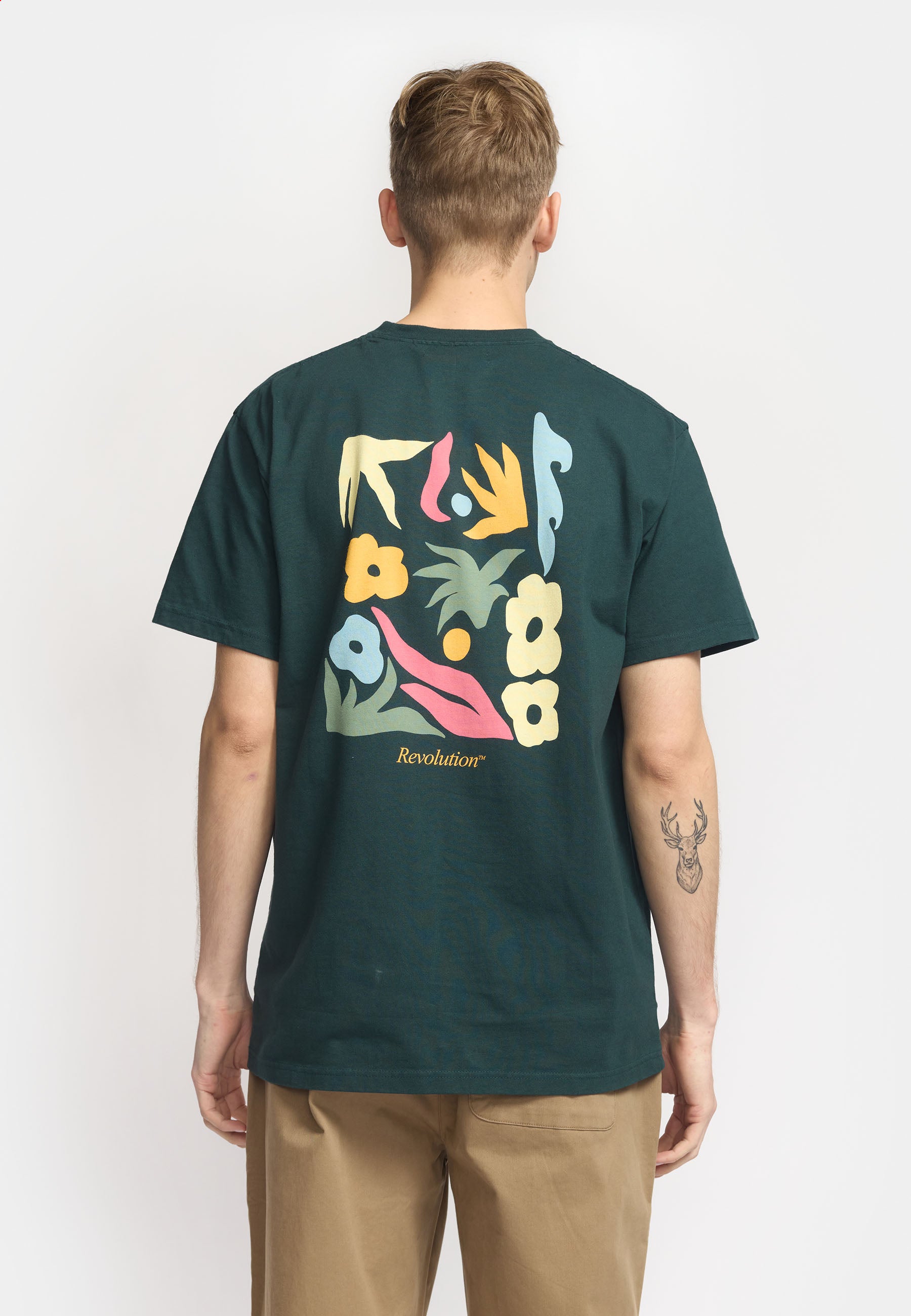 Revolution Printed T-shirt T-Shirts Darkgreen