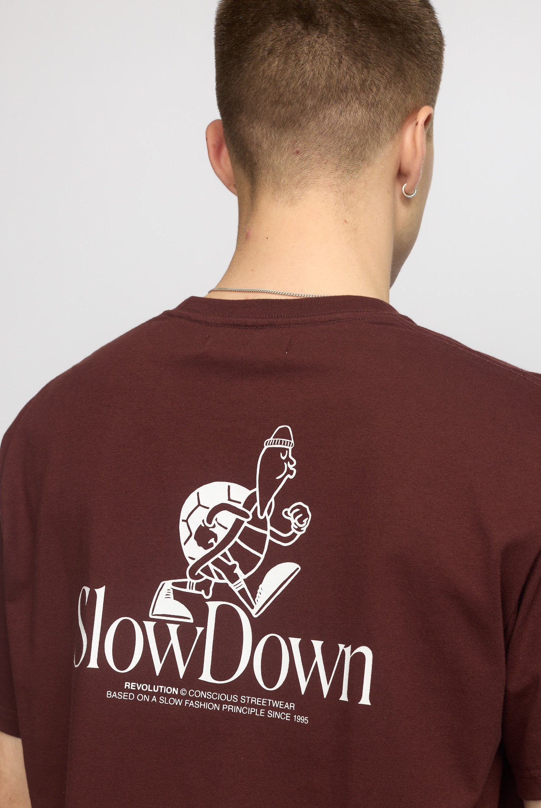 Revolution Printed T-shirt T-Shirts Burgundy