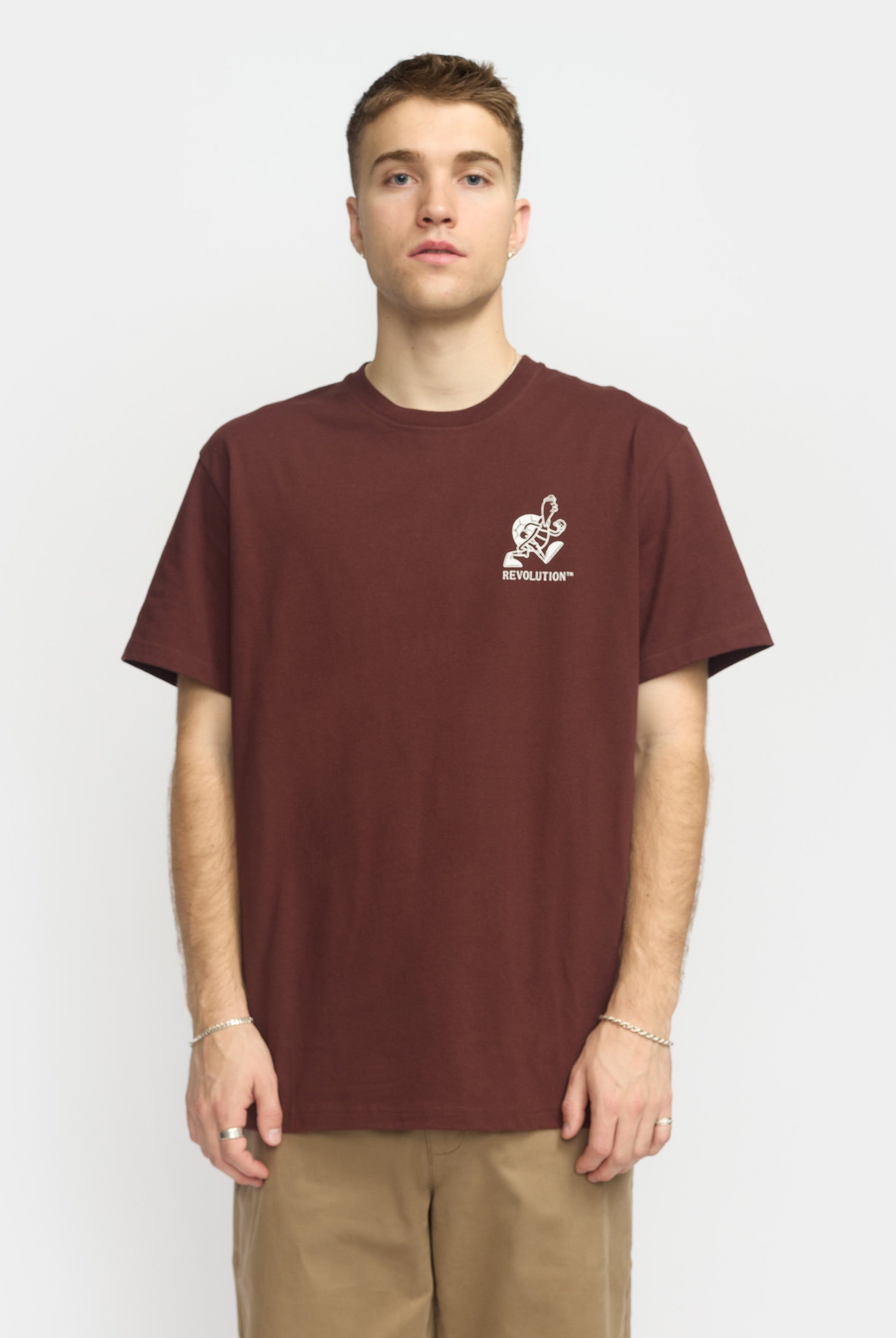 Revolution Printed T-shirt T-Shirts Burgundy