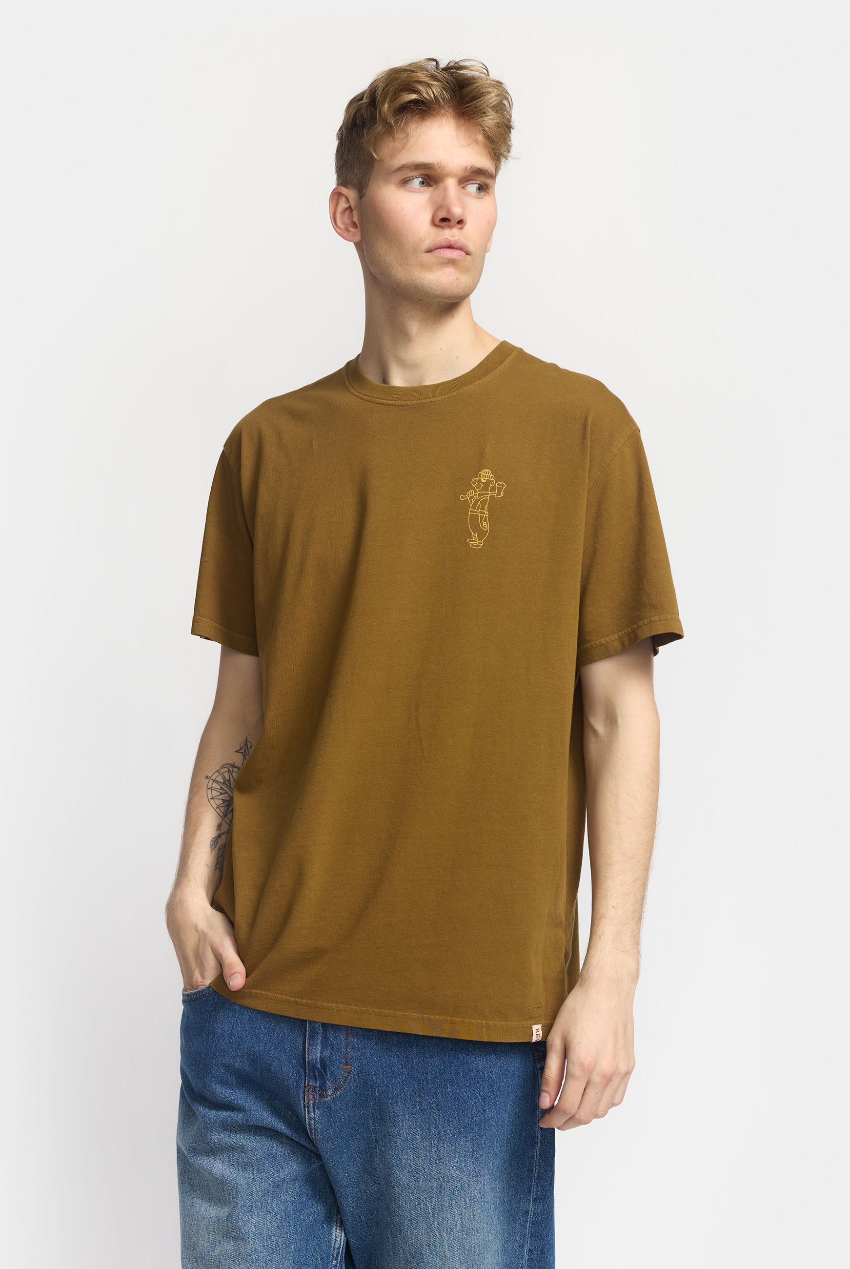 Revolution Printed T-shirt T-Shirts Dustbrown