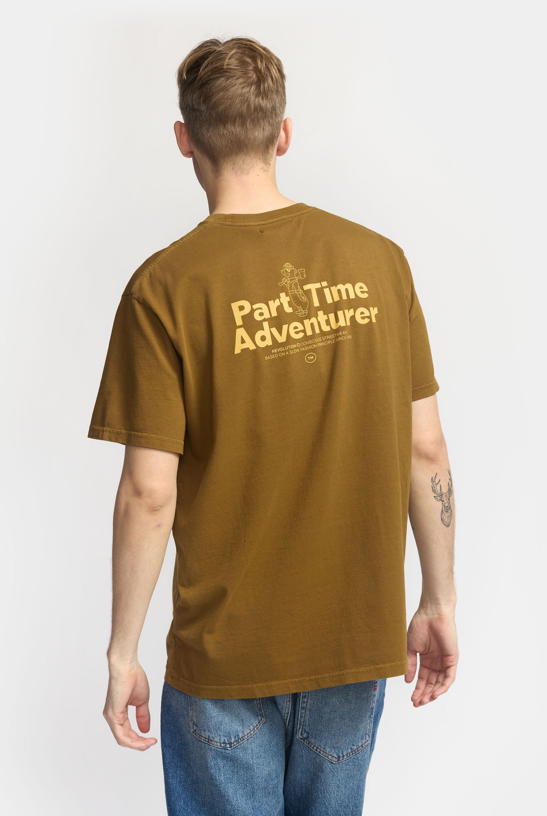 Revolution Printed T-shirt T-Shirts Dustbrown