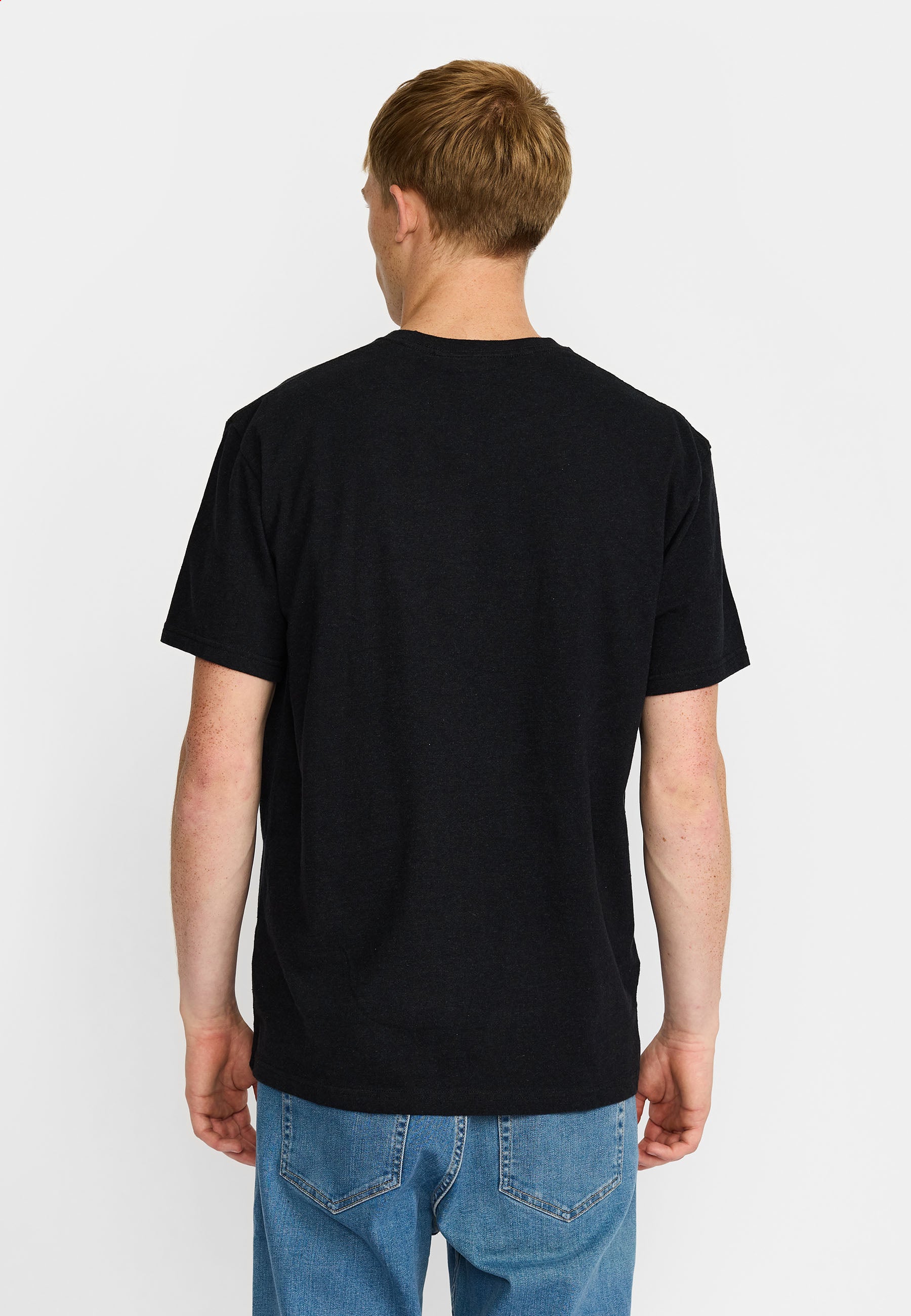 Revolution Printed T-shirt T-Shirts Black-melange