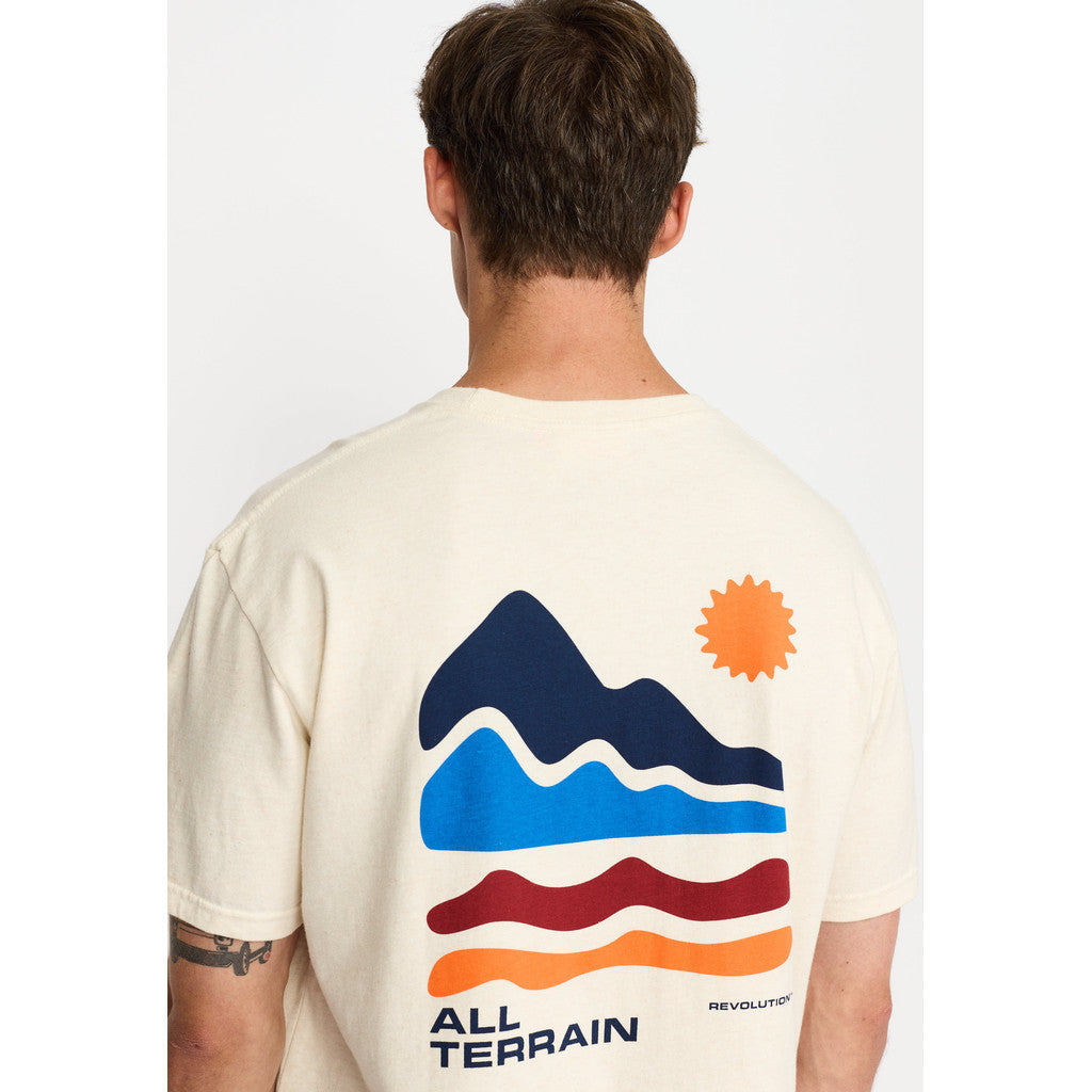 Revolution Printed T-shirt T-Shirts Offwhite-melange