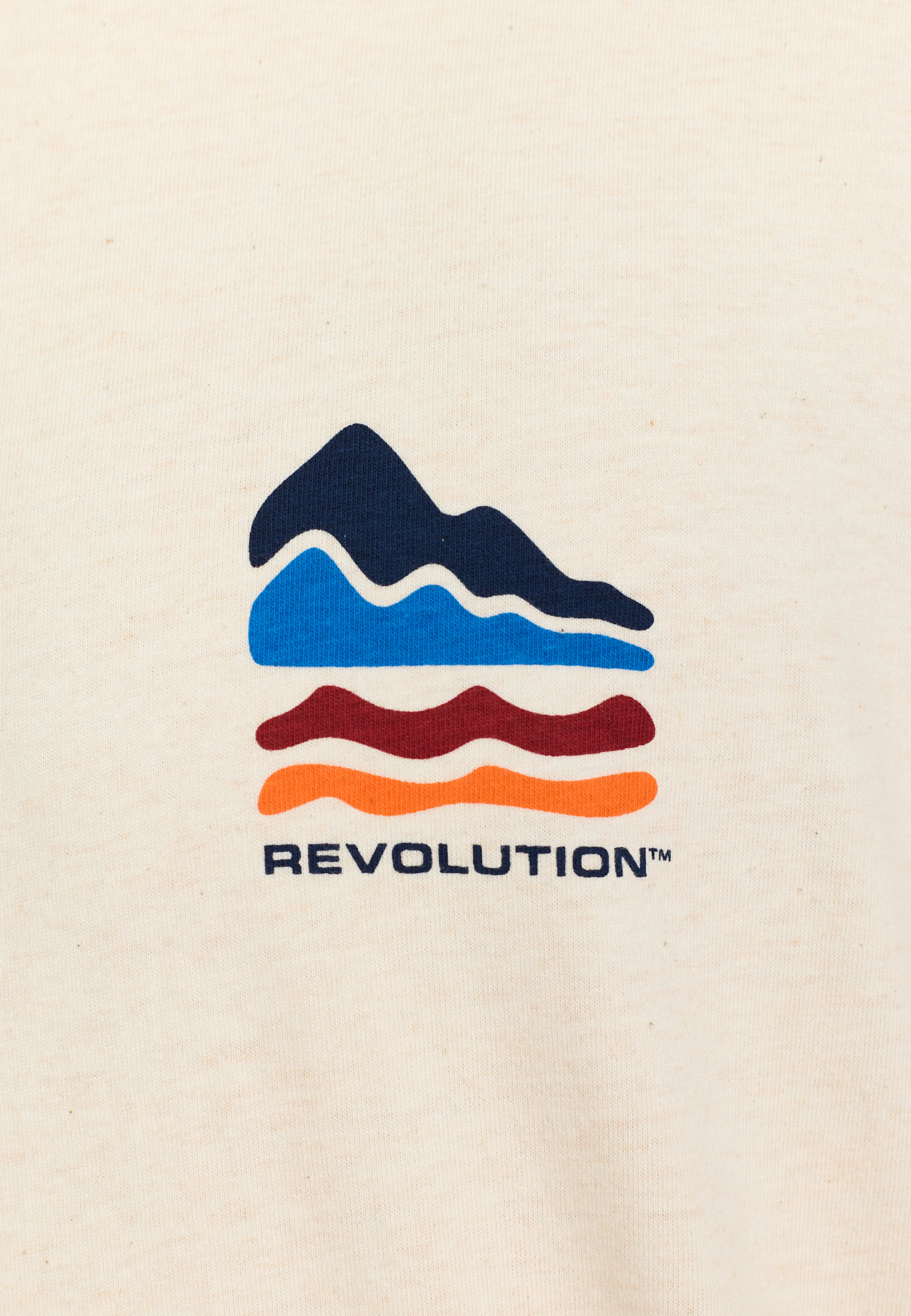 Revolution Printed T-shirt T-Shirts Offwhite-melange